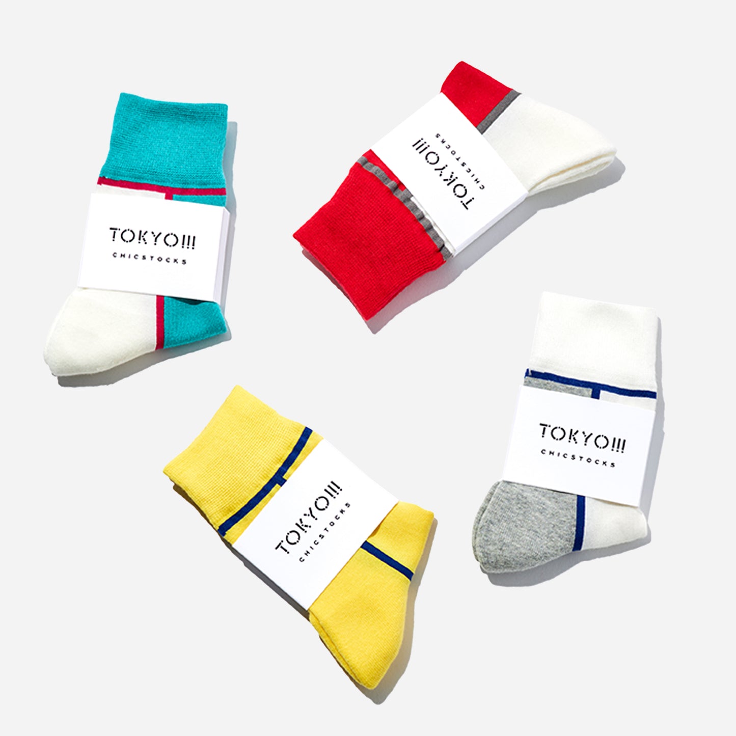 TOKYO!!!×CHICSTOCKS ラインソックス キッズ 全3色/13-16cm