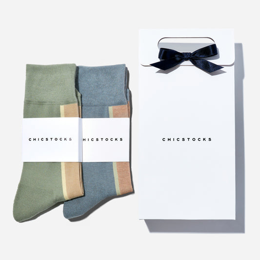 センターラインソックス  2足ギフトバッグ  全7色