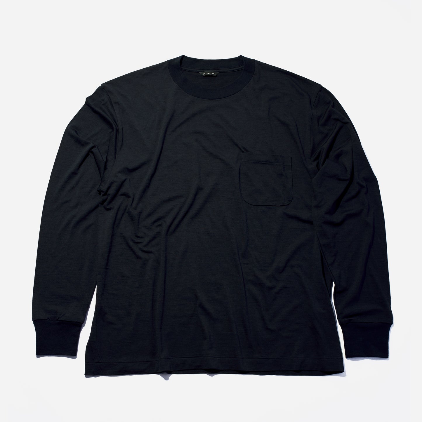 メリノウール100%  クルーネック長袖Tシャツ  全2色