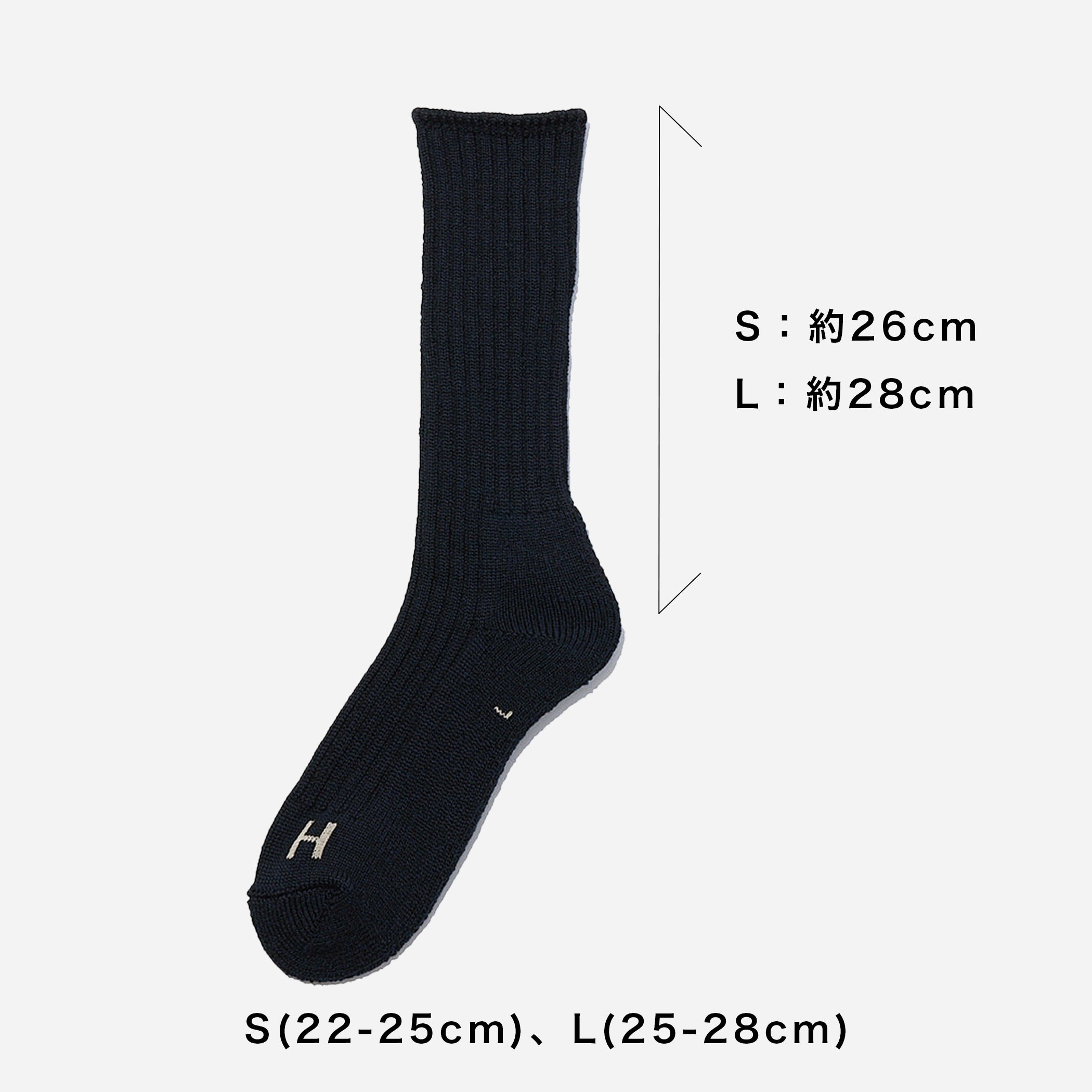 A.H×CHICSTOCKS ウールリブソックス 全2色
