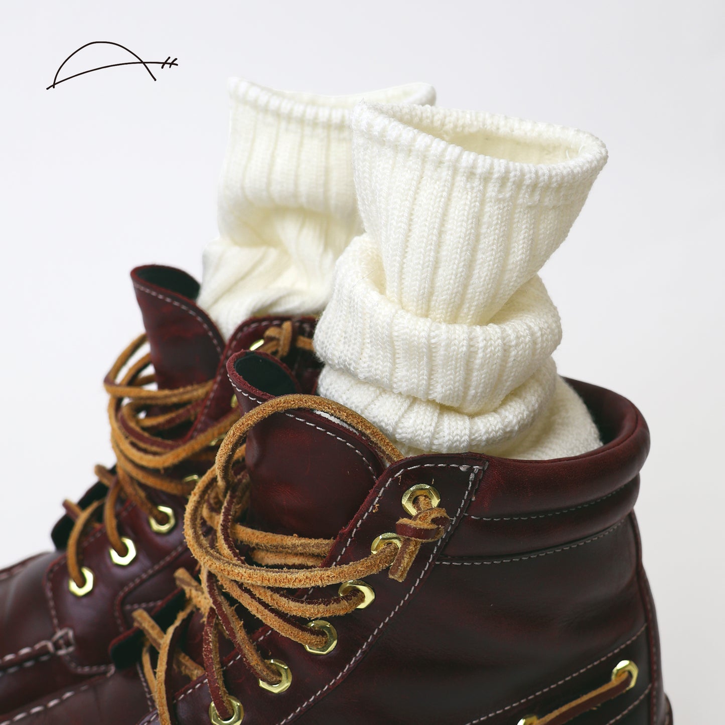 A.H×CHICSTOCKS  ウールリブソックス  全2色