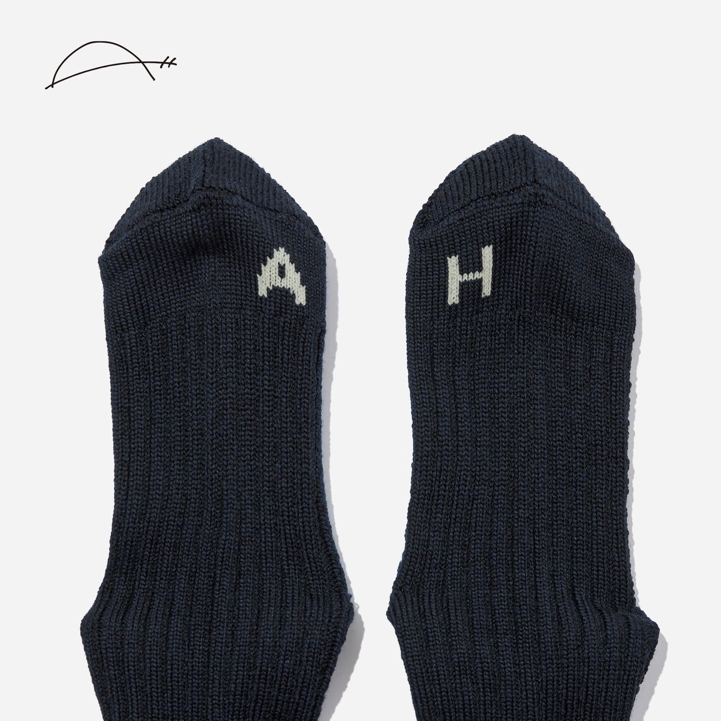 A.H×CHICSTOCKS  ウールリブソックス  全2色