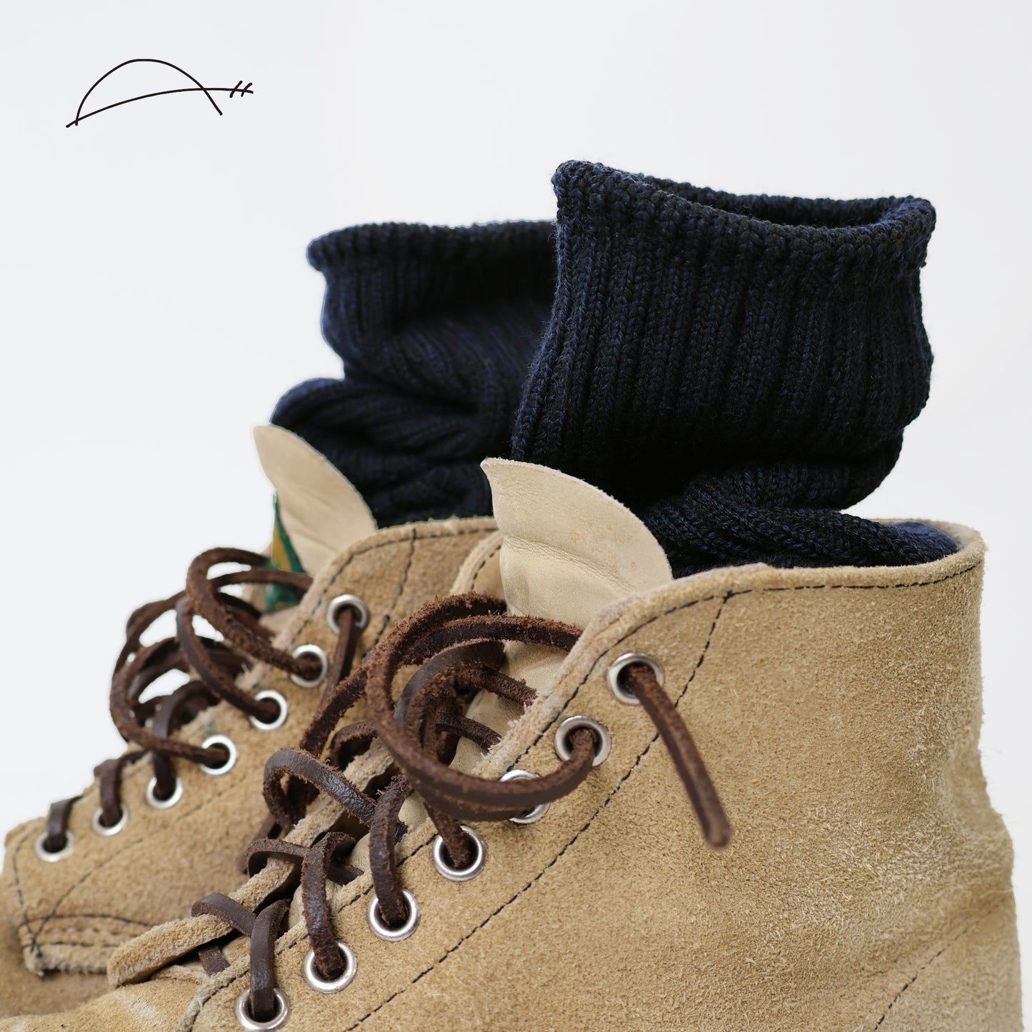 A.H×CHICSTOCKS  ウールリブソックス  全2色