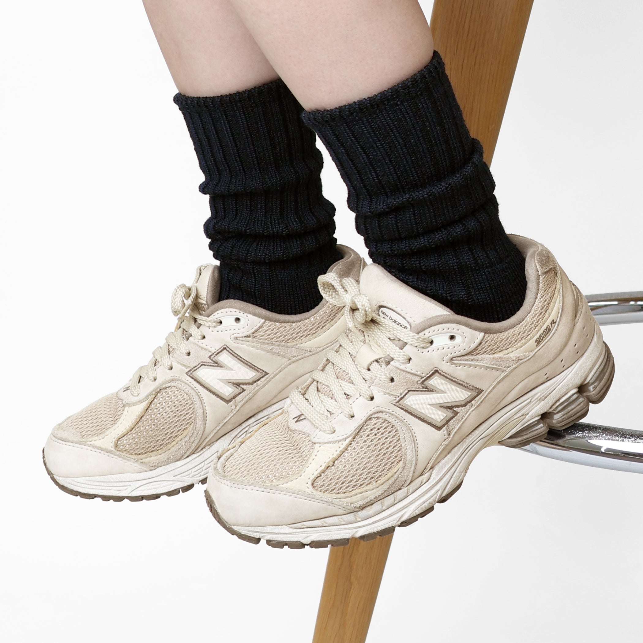 A.H×CHICSTOCKS ウールリブソックス 全2色