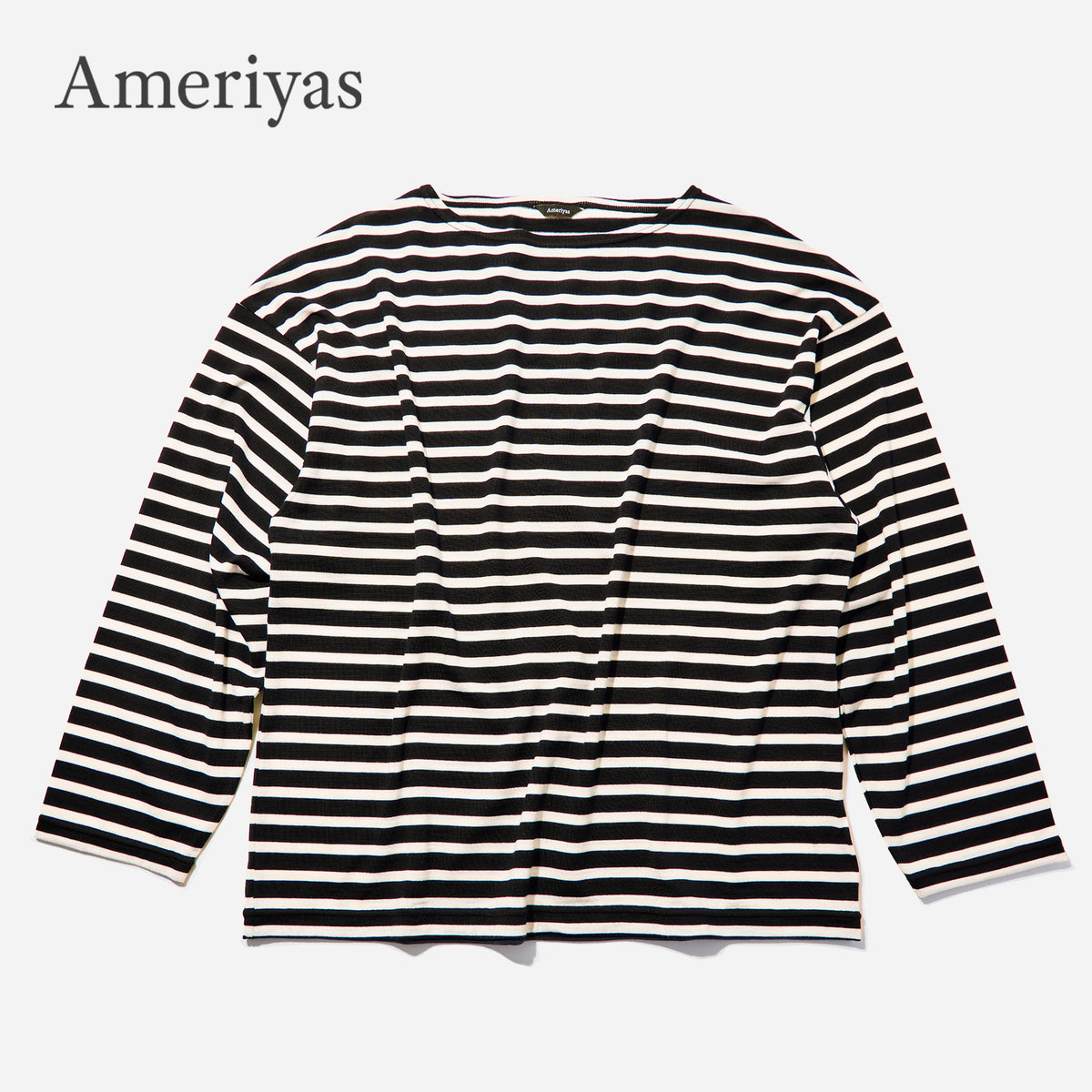 ◯Ameriyas  メリノウール100%  ボートネック長袖Tシャツ