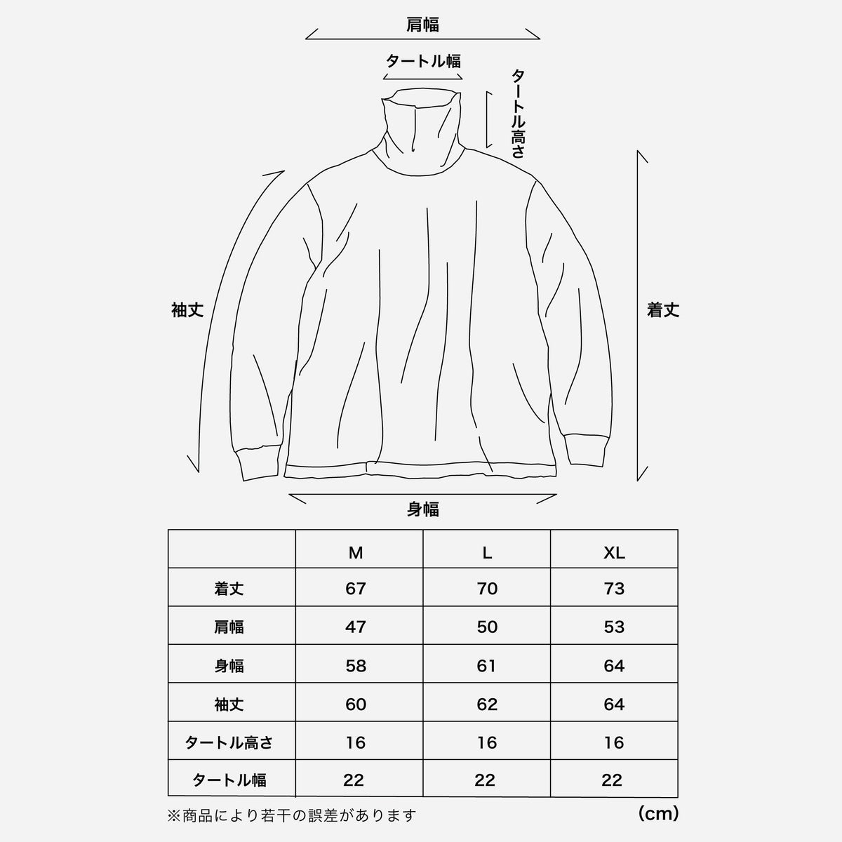 Ameriyas  メリノウール100%  タートルネック長袖Tシャツ  全2色