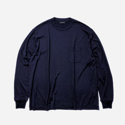 メリノウール100%  クルーネック長袖Tシャツ  全2色