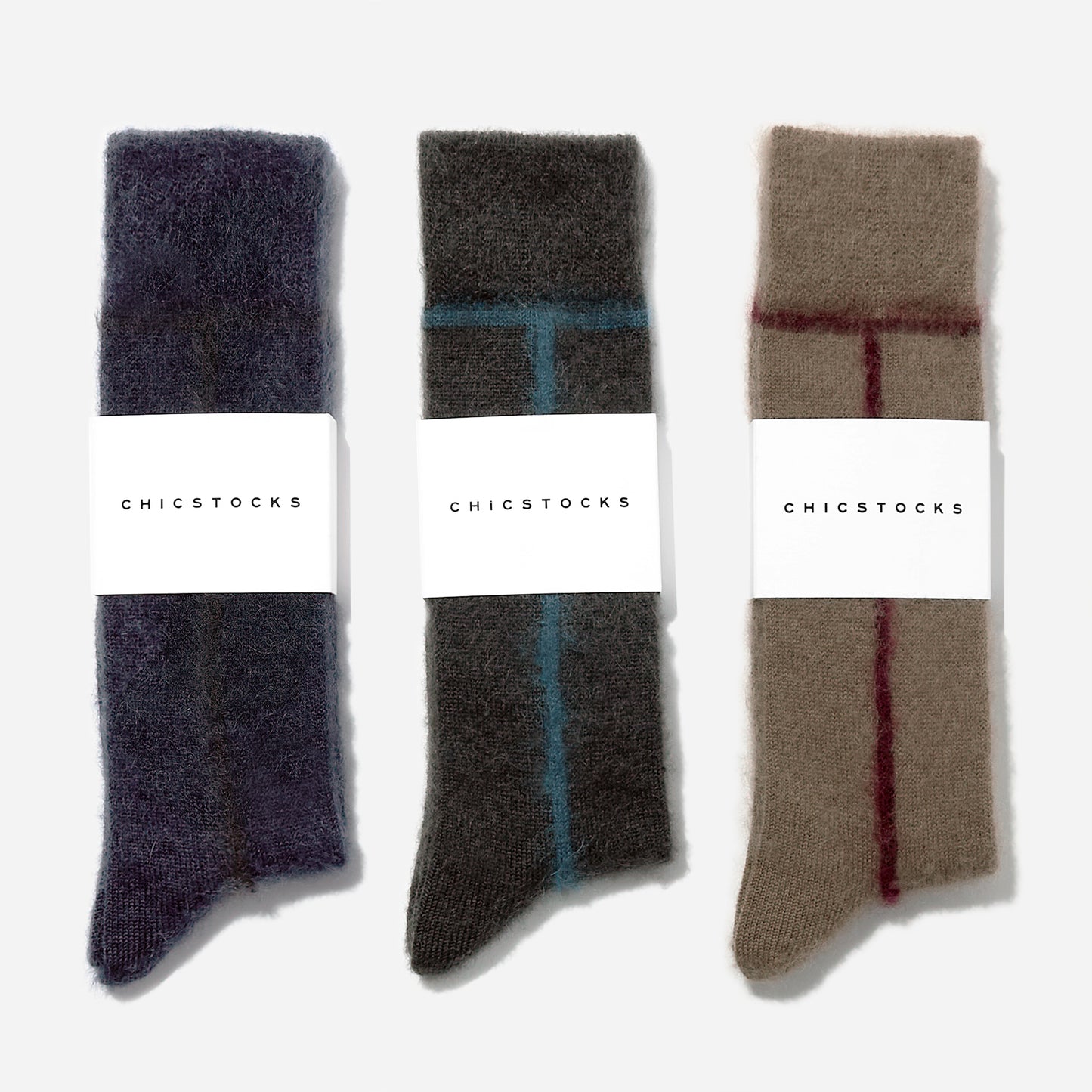 モヘヤラインソックス  全3色
