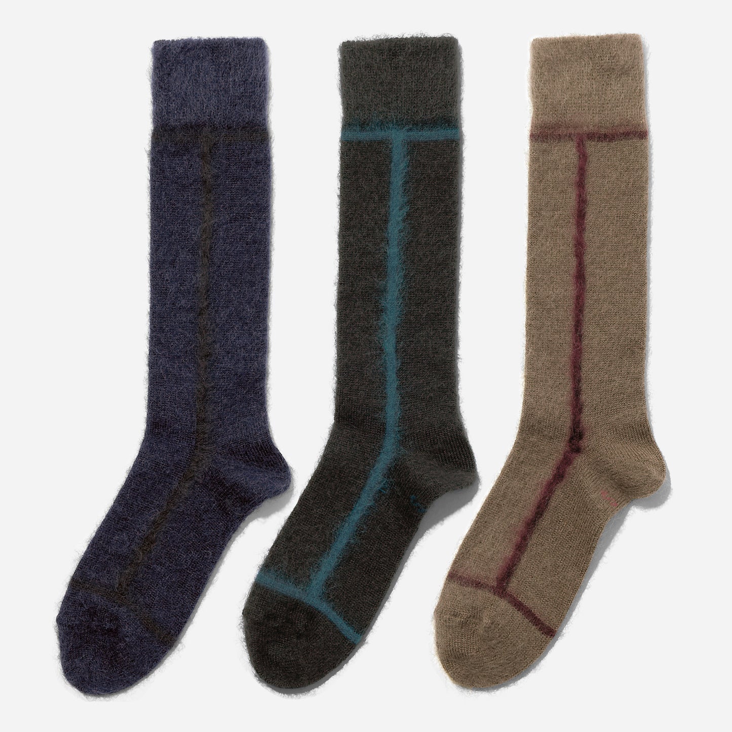 モヘヤラインソックス  全3色