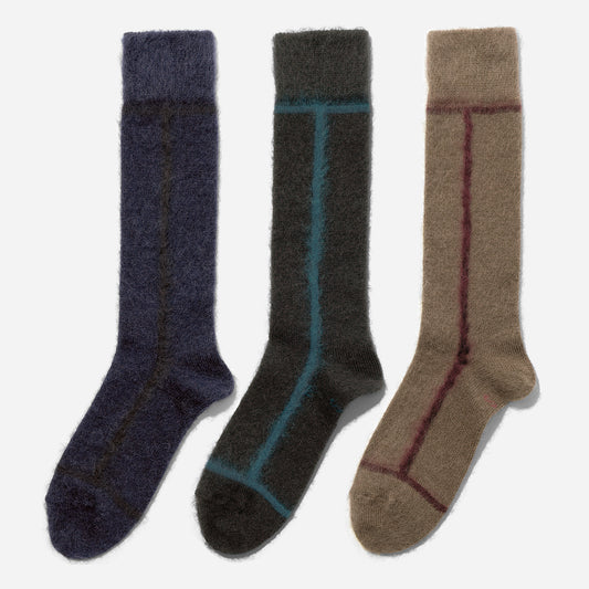 モヘヤラインソックス  全3色