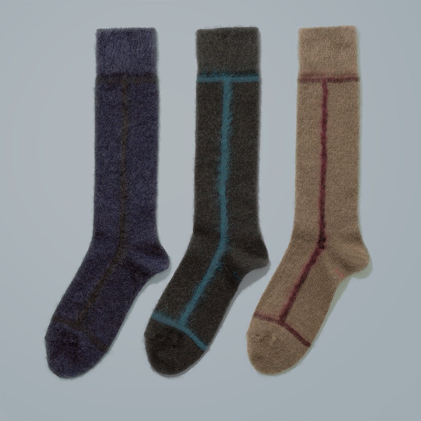 モヘヤラインソックス  全3色