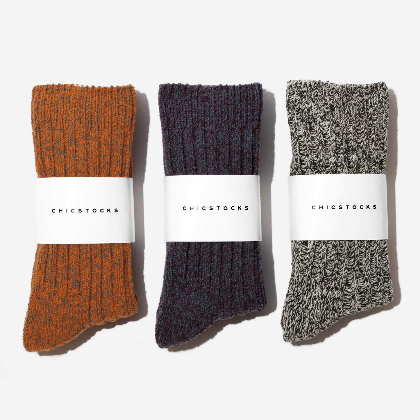 【クリスマス】  ローゲージリブソックス  1足ギフトセット  全3色