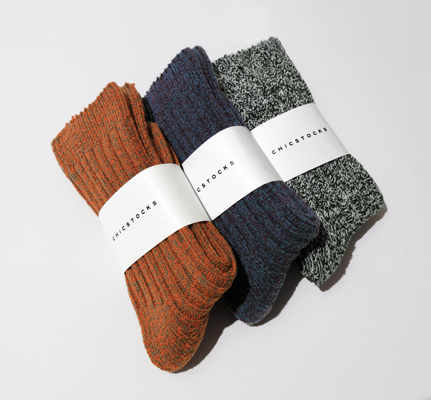 【クリスマス】  ローゲージリブソックス  1足ギフトセット  全3色