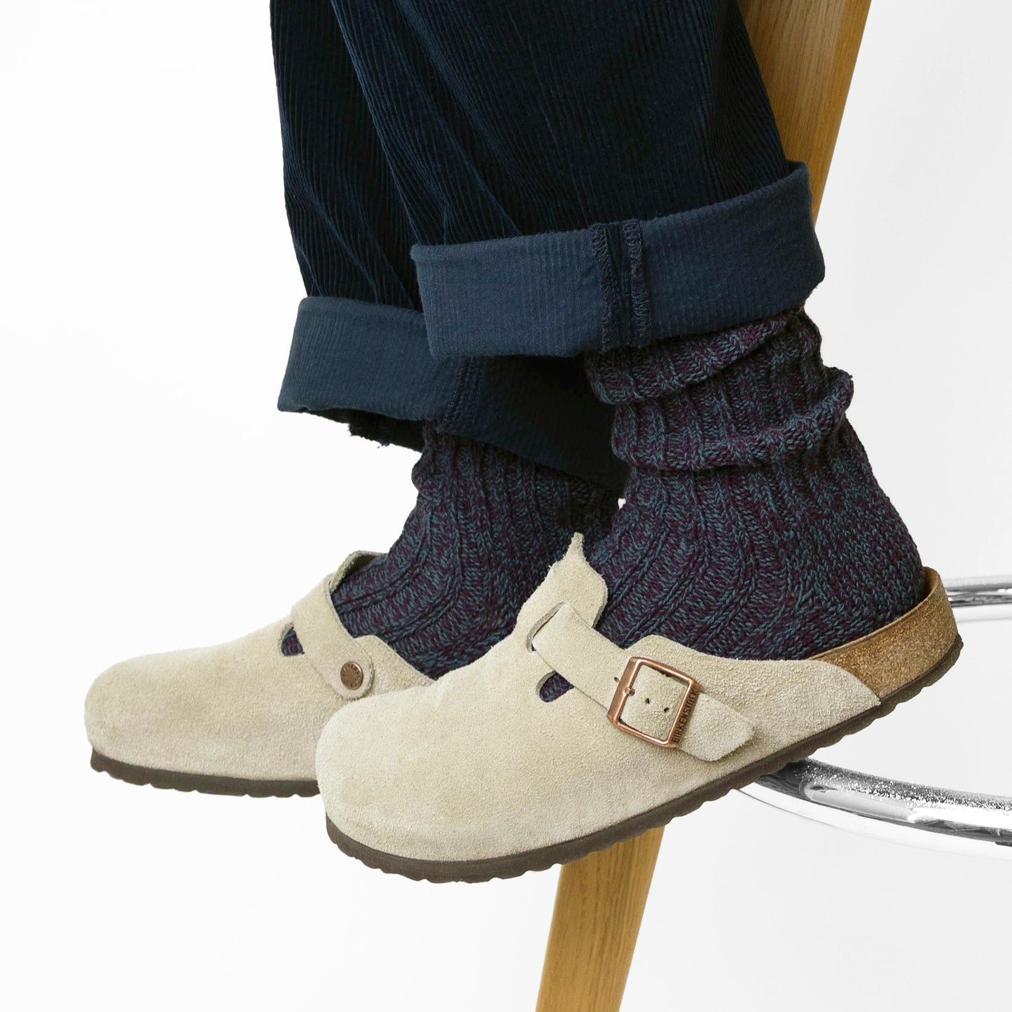 【クリスマス】  ローゲージリブソックス  1足ギフトセット  全3色