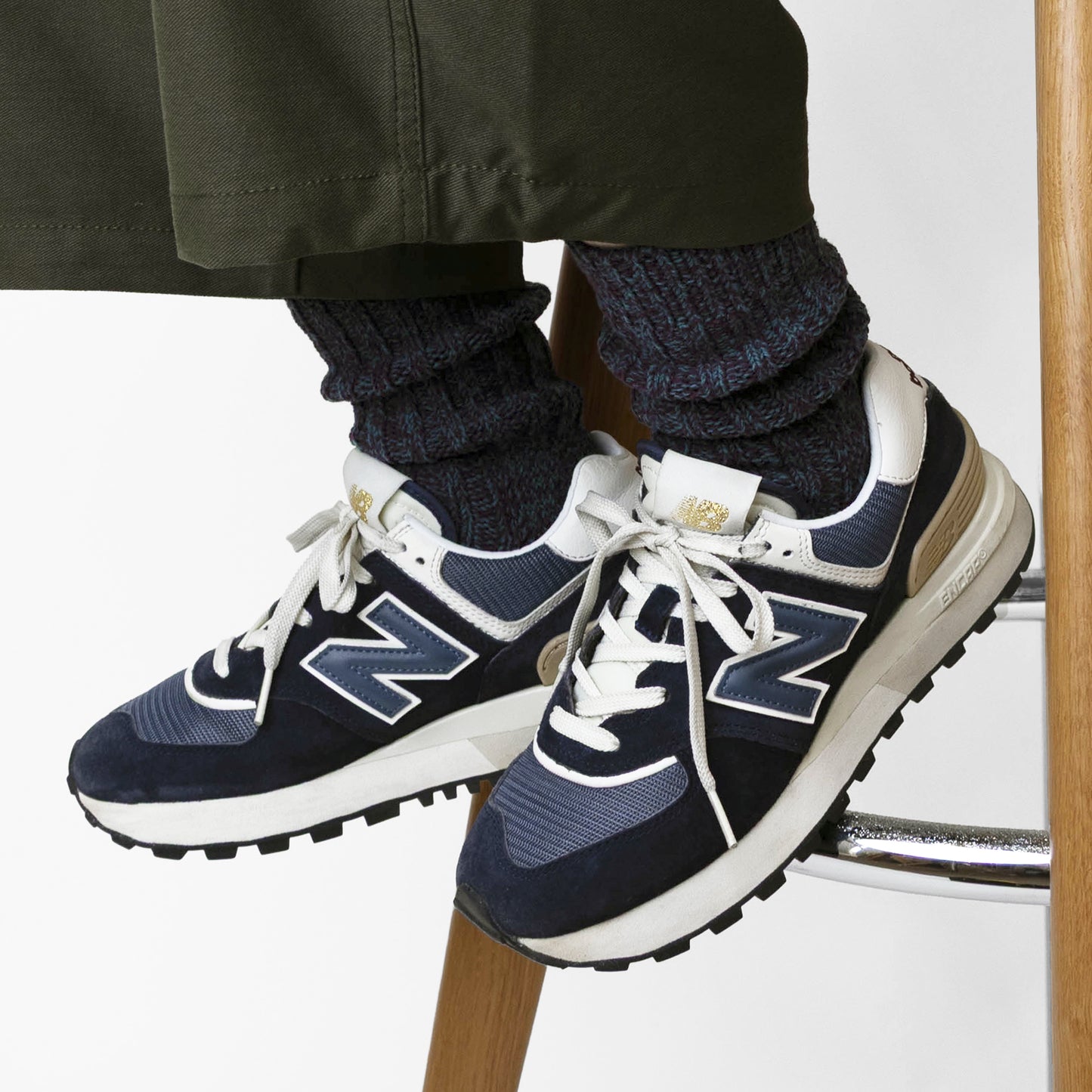 【クリスマス】  ローゲージリブソックス  1足ギフトセット  全3色