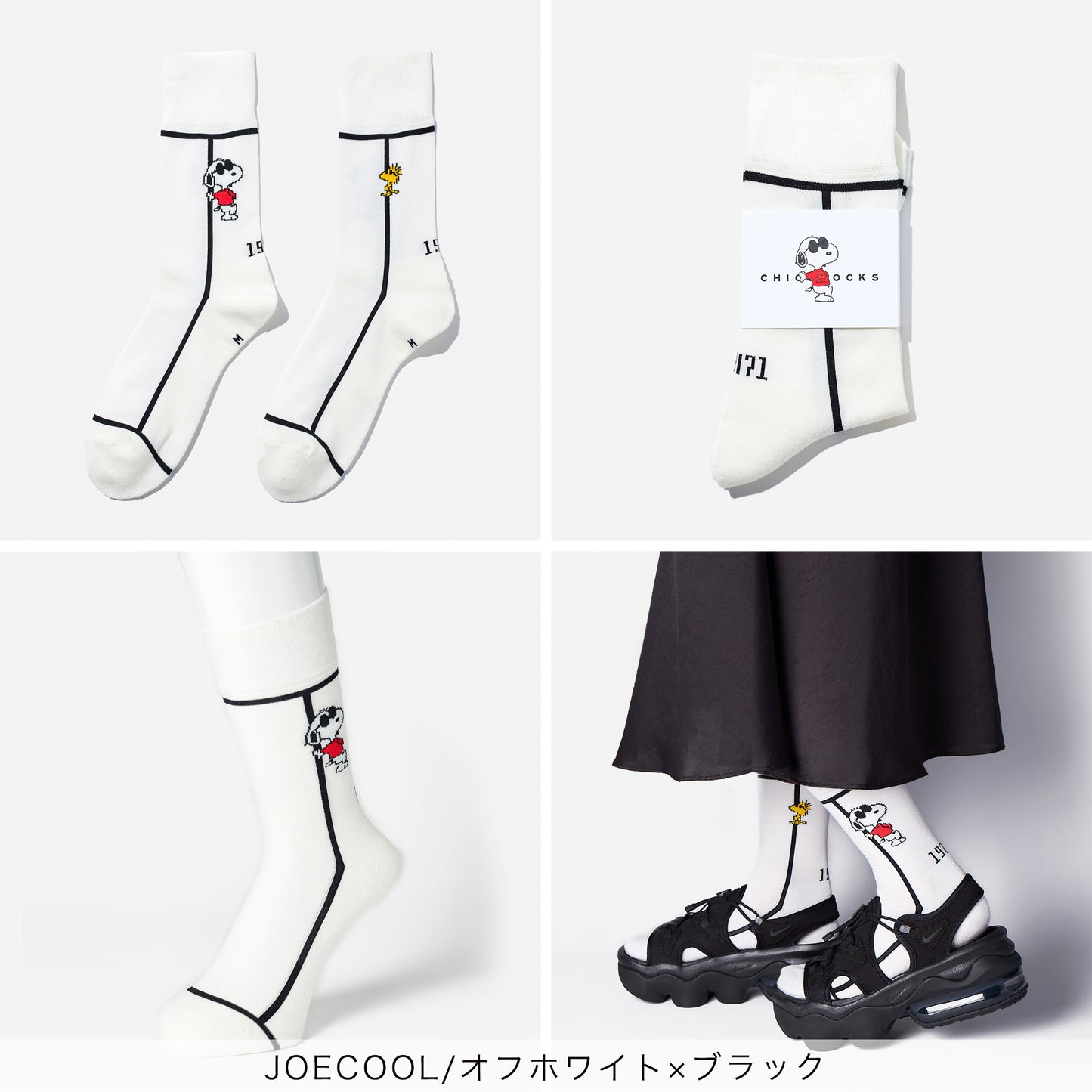 SNOOPY×CHICSTOCKS  2足ギフトボックス   全8色