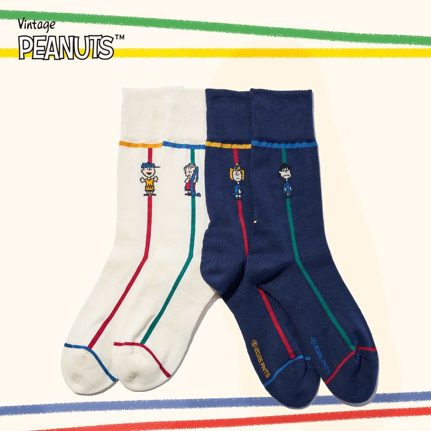 SNOOPY×CHICSTOCKS  ピーナッツギャング  全2色