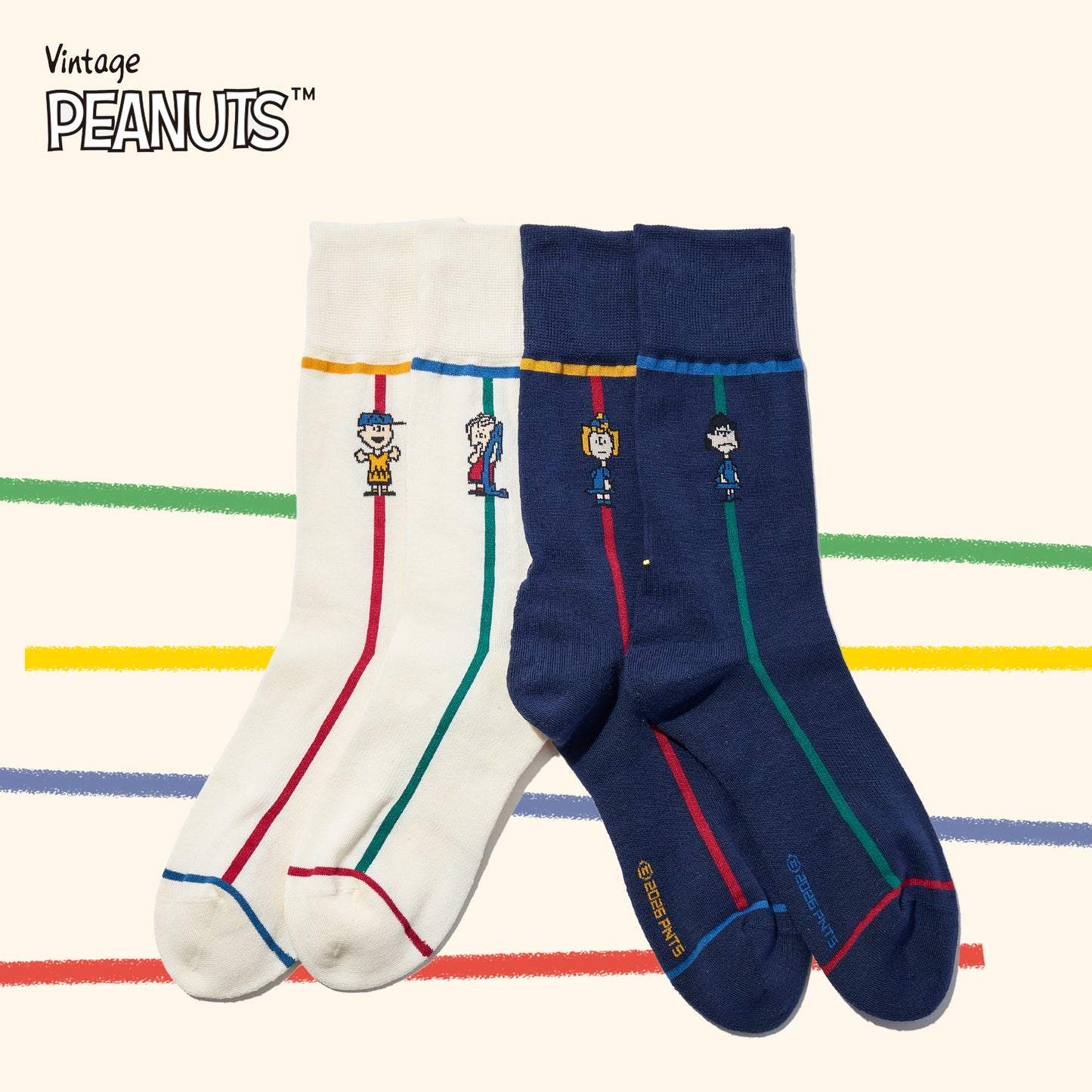 SNOOPY×CHICSTOCKS  ピーナッツギャング  全2色