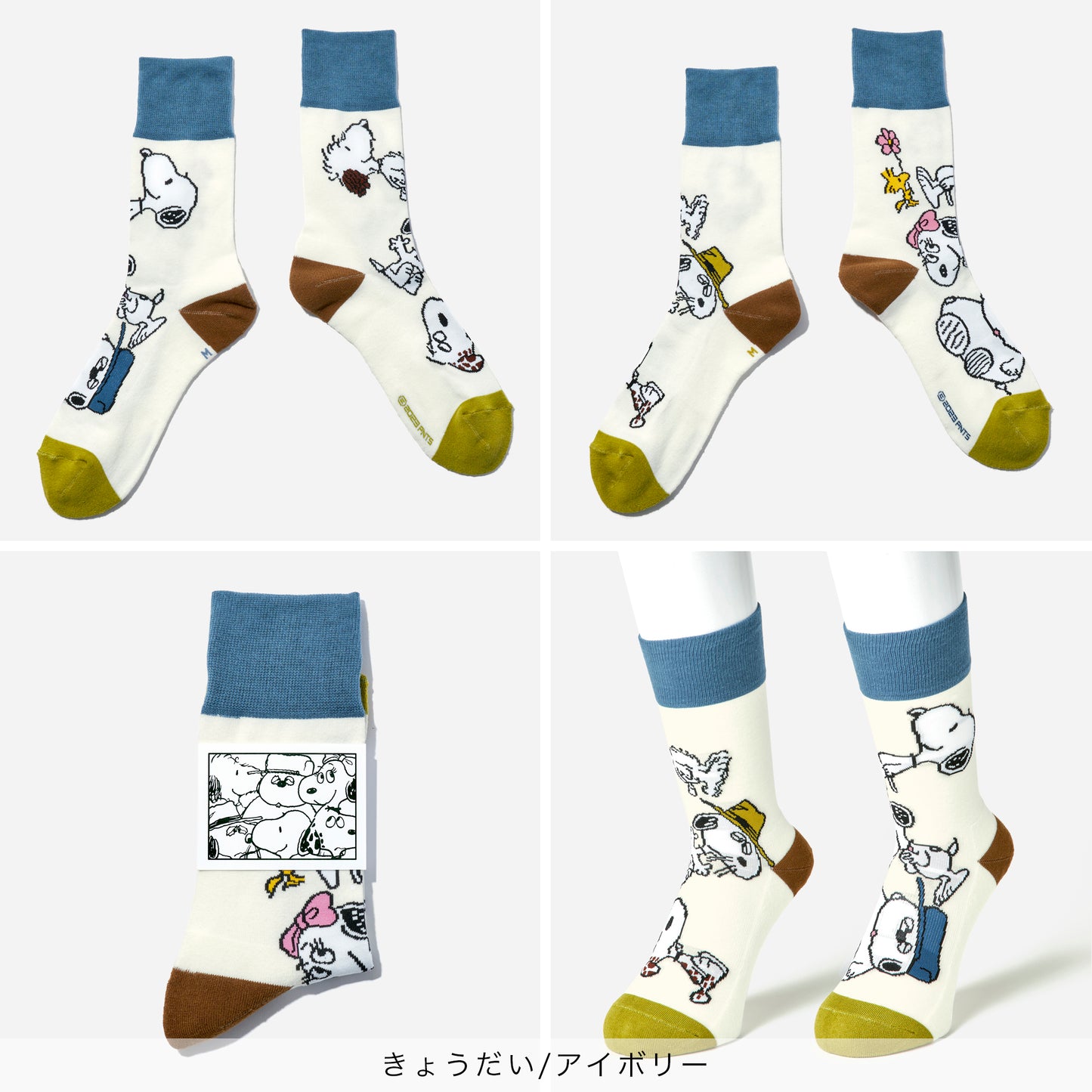 SNOOPY×CHICSTOCKS  2足ギフトボックス   全8種類