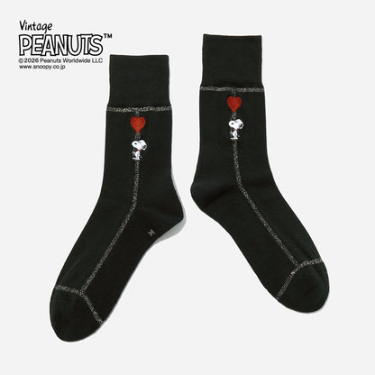 SNOOPY×CHICSTOCKS  ラメライン ハートバルーン  全2色