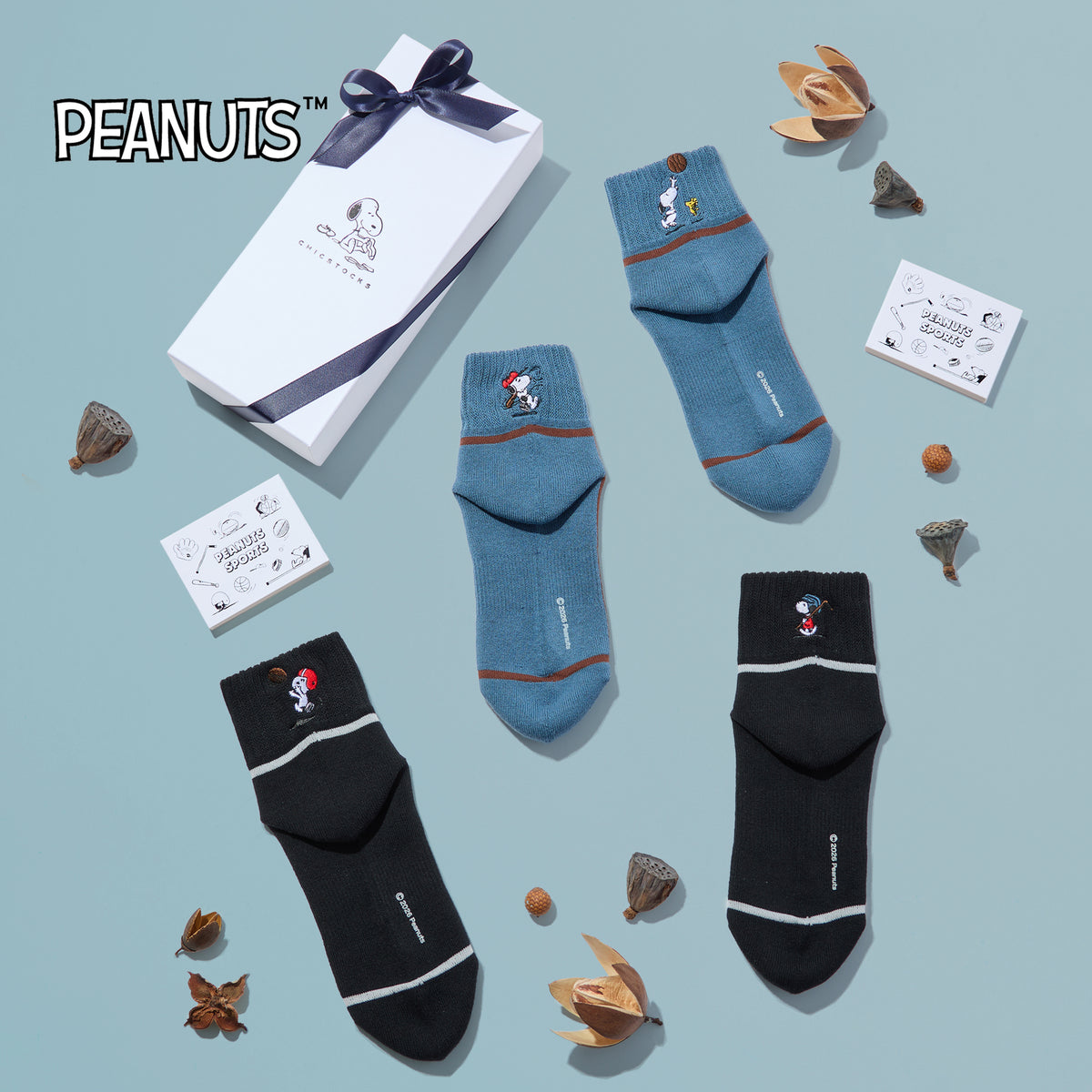 SNOOPY×CHICSTOCKS  スポーツアンクル  全2色