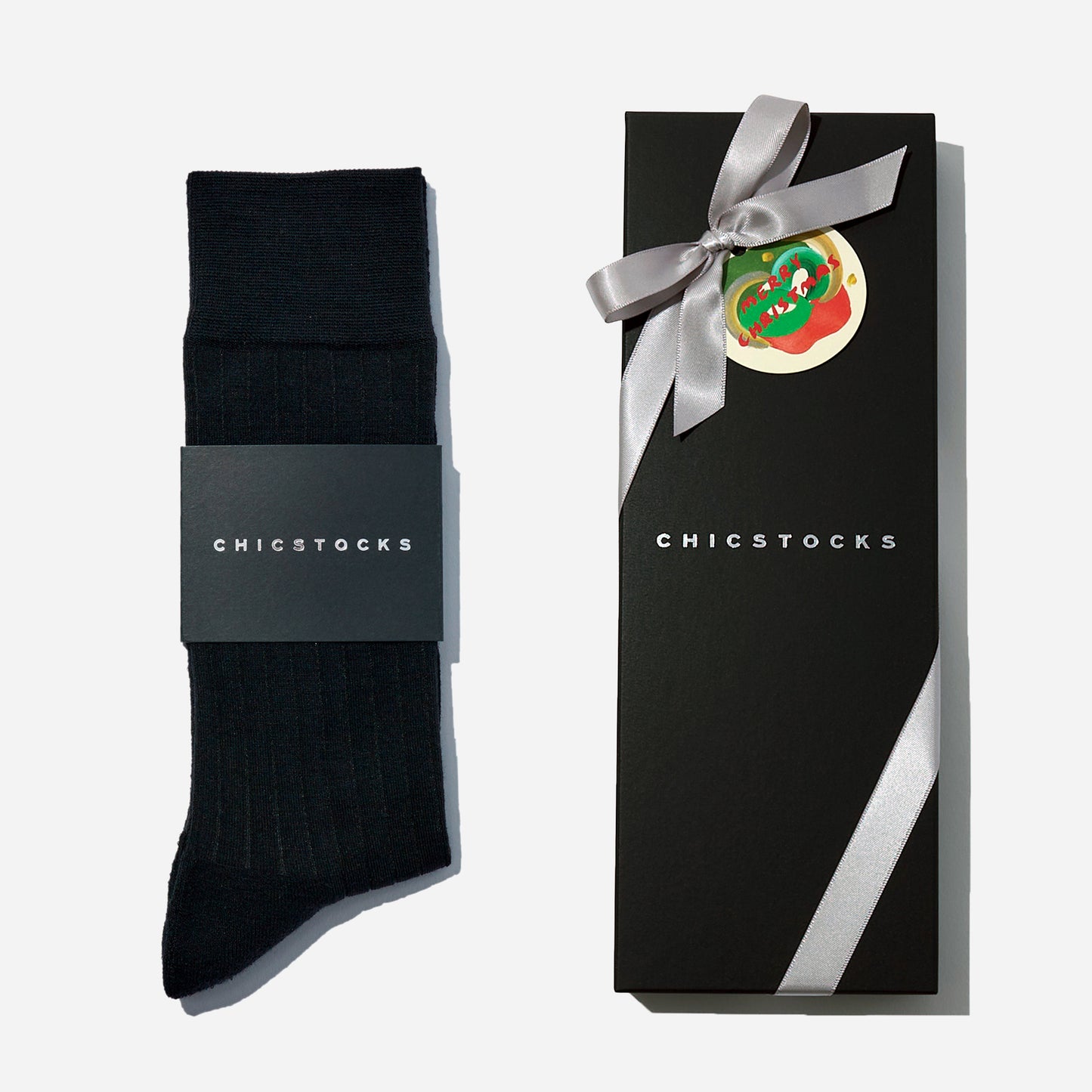 ウールドレスリブソックス  1足ギフトボックス(手提げ付き)   全3色