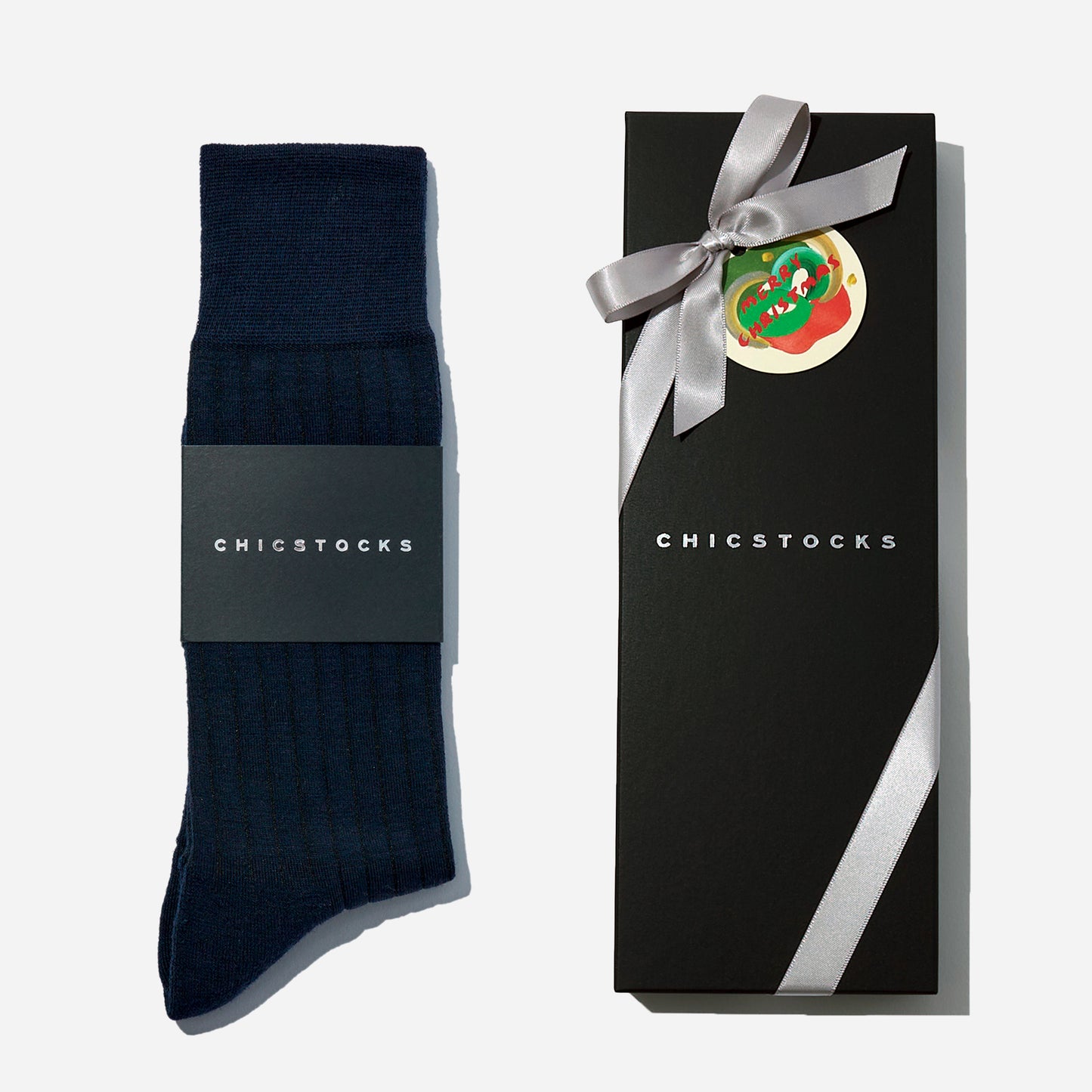 ウールドレスリブソックス  1足ギフトボックス(手提げ付き)   全3色