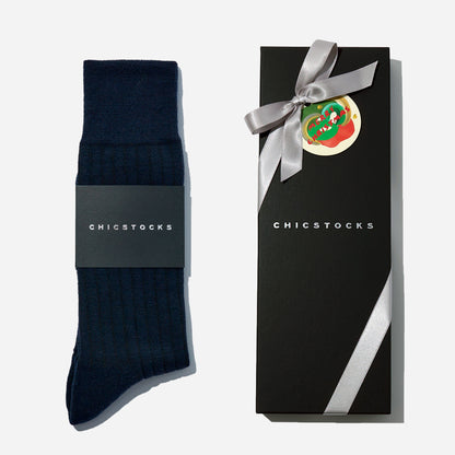 ウールドレスリブソックス  1足ギフトボックス(手提げ付き)   全3色