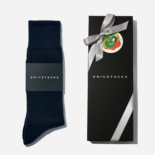 ウールドレスリブソックス  1足ギフトボックス(手提げ付き)   全3色