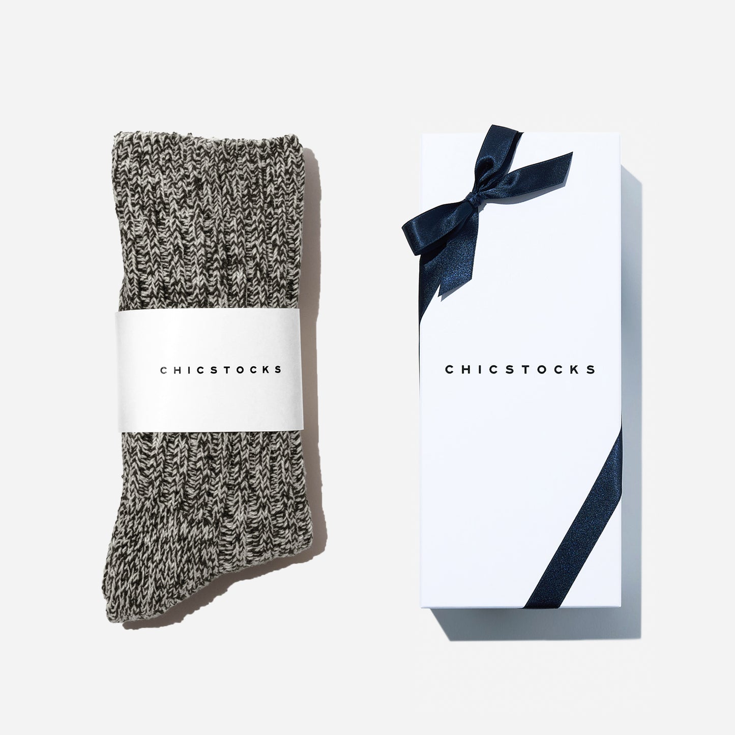 ローゲージリブソックス  1足ギフトボックス(手提げ付き)  全3色