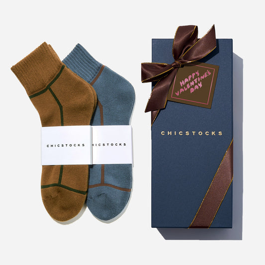 【バレンタイン】  アンクルソックス  2足ギフトセット  全7色