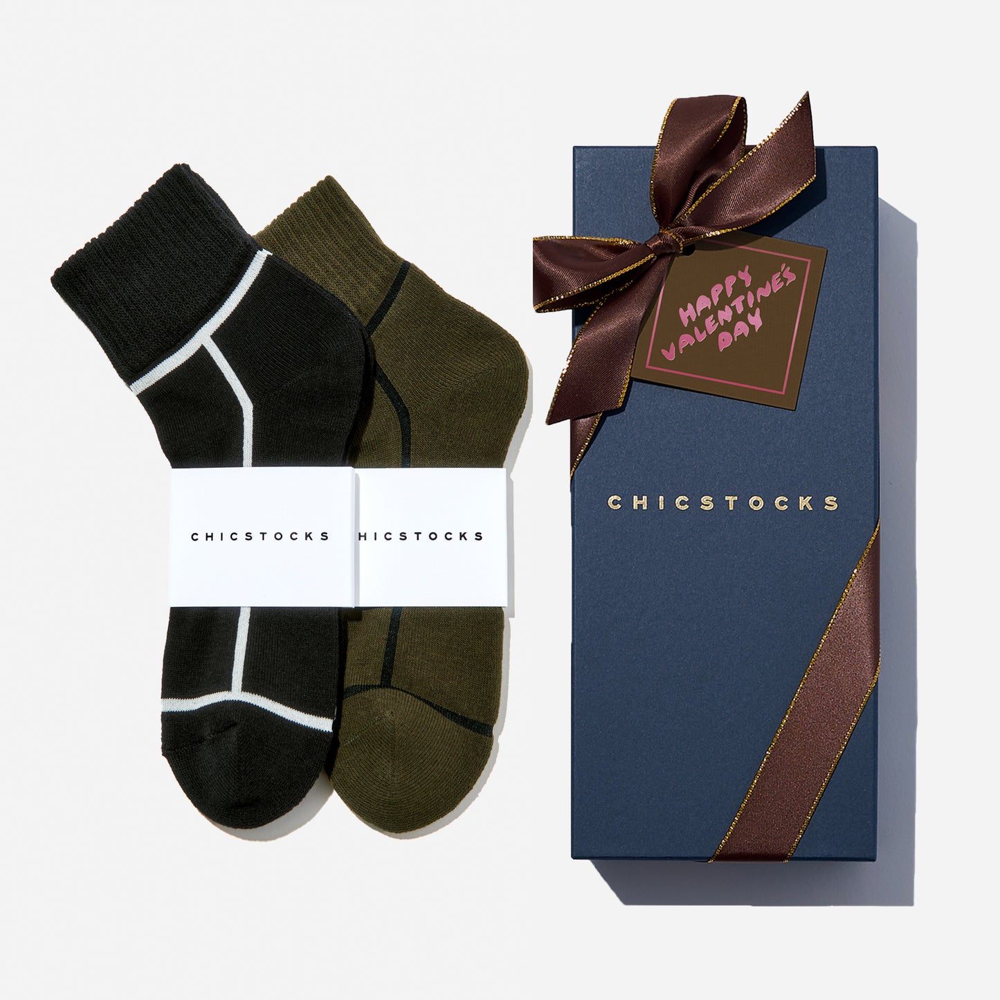 【バレンタイン】  アンクルソックス  2足ギフトセット  全7色