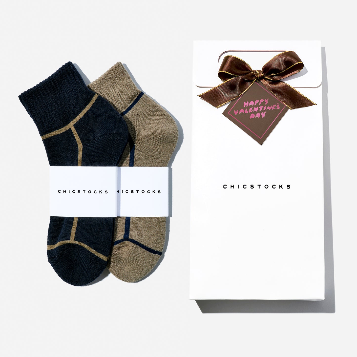 【バレンタイン】  アンクルソックス  2足ギフトセット  全7色