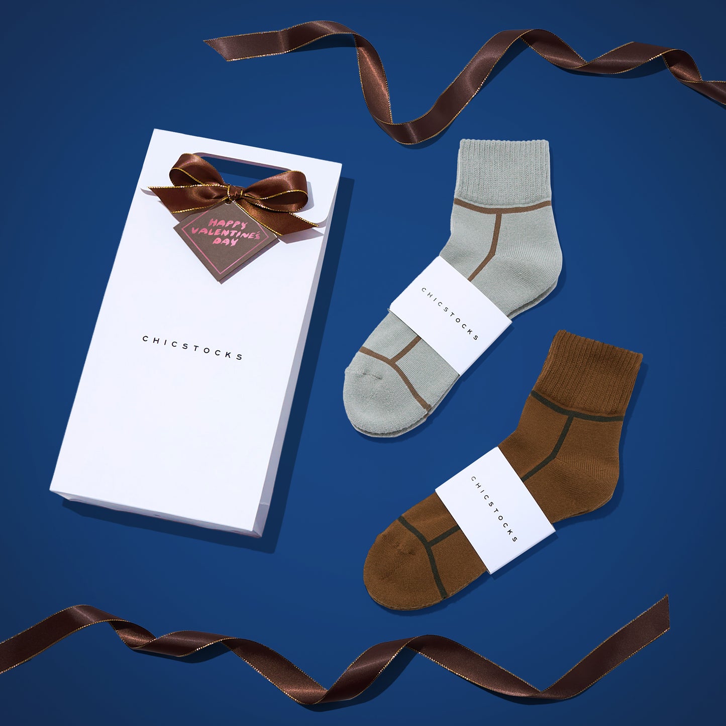 【バレンタイン】  アンクルソックス  2足ギフトセット  全7色