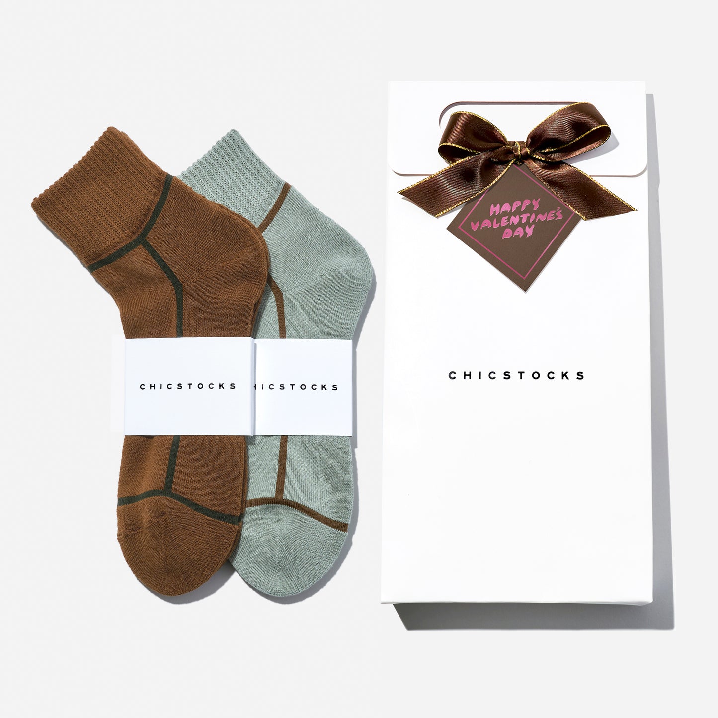 【バレンタイン】  アンクルソックス  2足ギフトセット  全7色