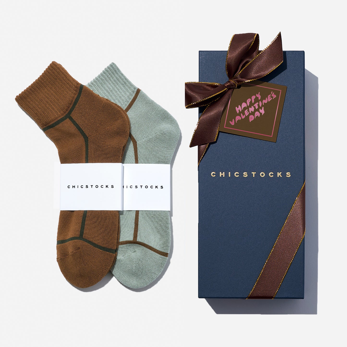 【バレンタイン】  アンクルソックス  2足ギフトセット  全7色