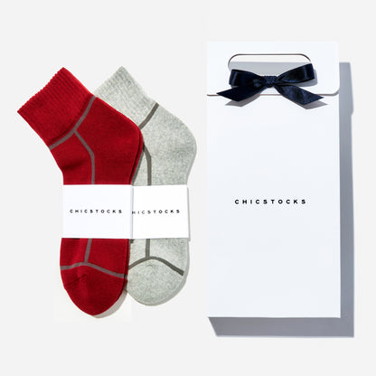 アンクルソックス  2足ギフトバッグ  全7色