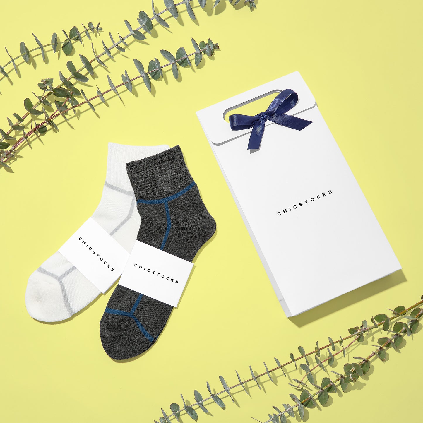 アンクルソックス  2足ギフトバッグ  全10色