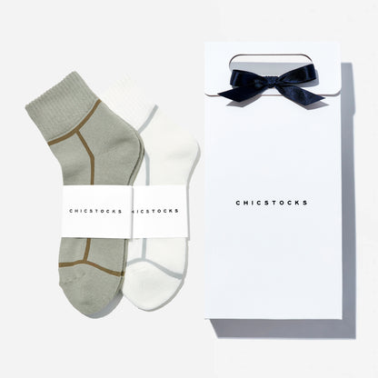 アンクルソックス  2足ギフトバッグ  全10色