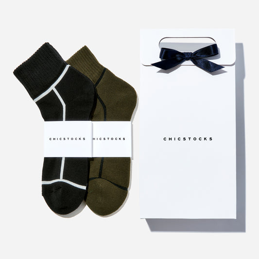 アンクルソックス  2足ギフトバッグ  全7色