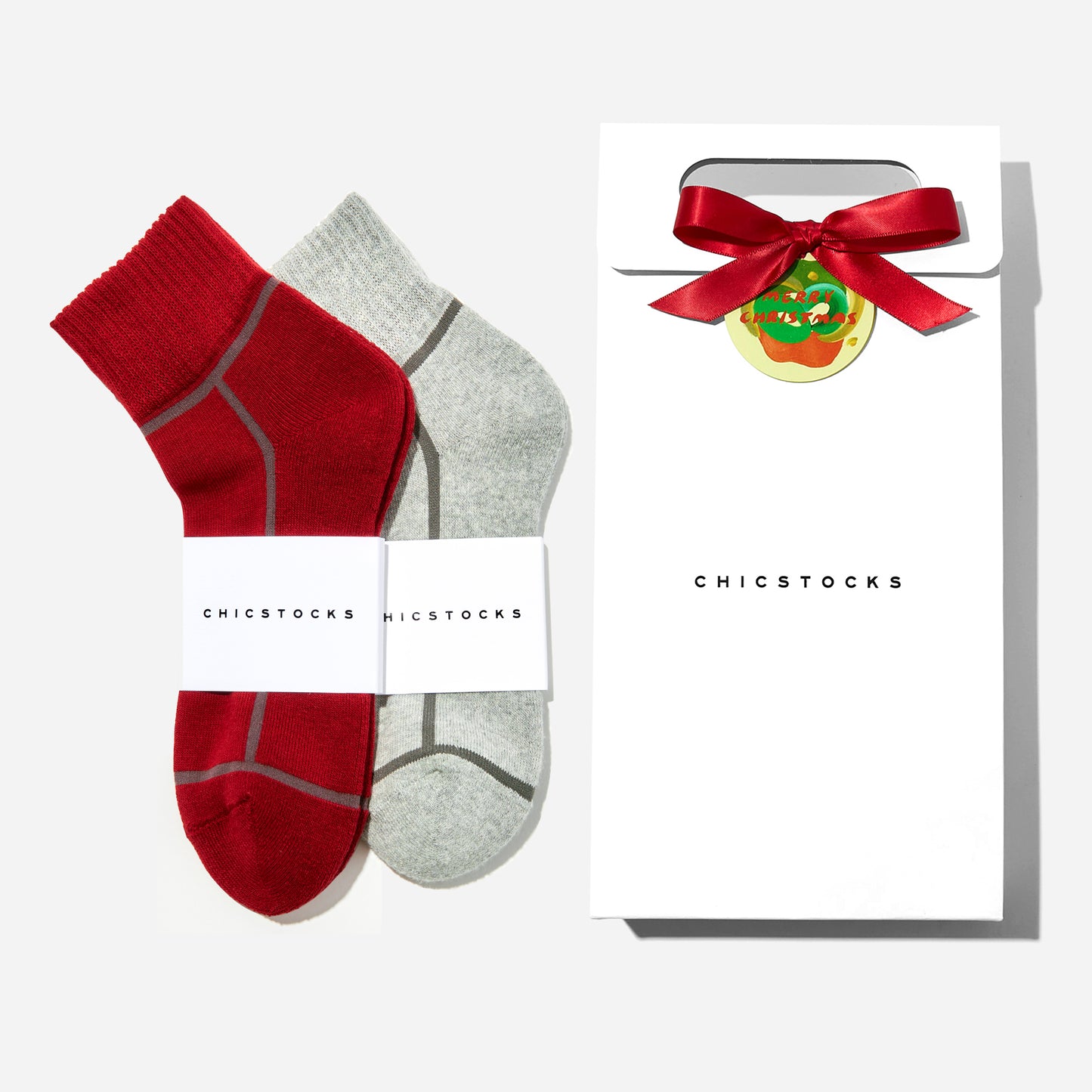 【クリスマス】  アンクルソックス  2足ギフトセット  全7色