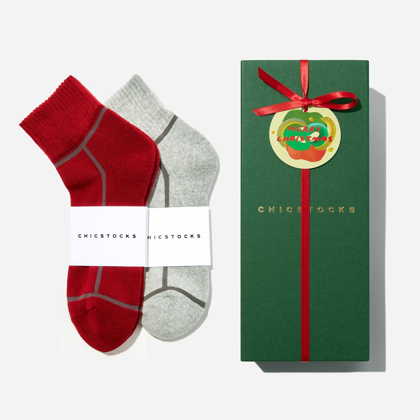 【クリスマス】  アンクルソックス  2足ギフトセット  全7色