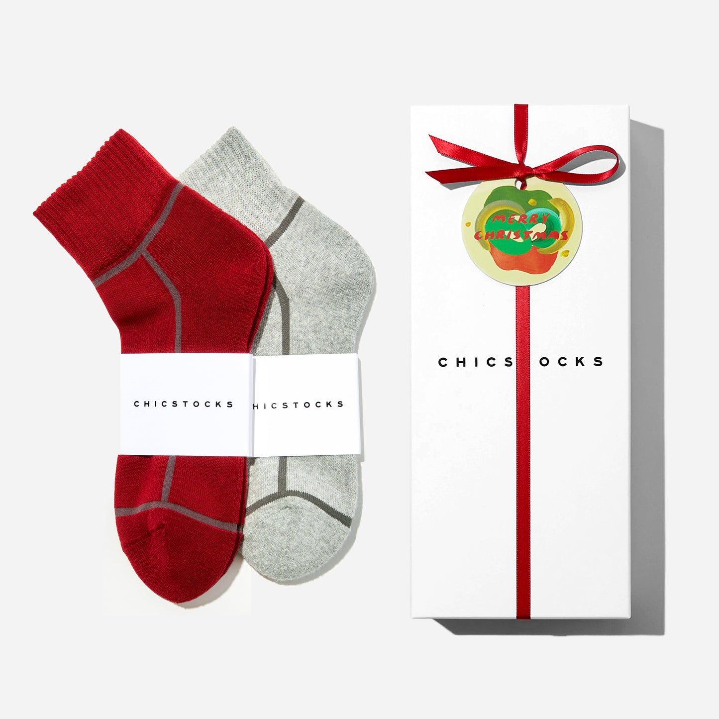 【クリスマス】  アンクルソックス  2足ギフトセット  全7色