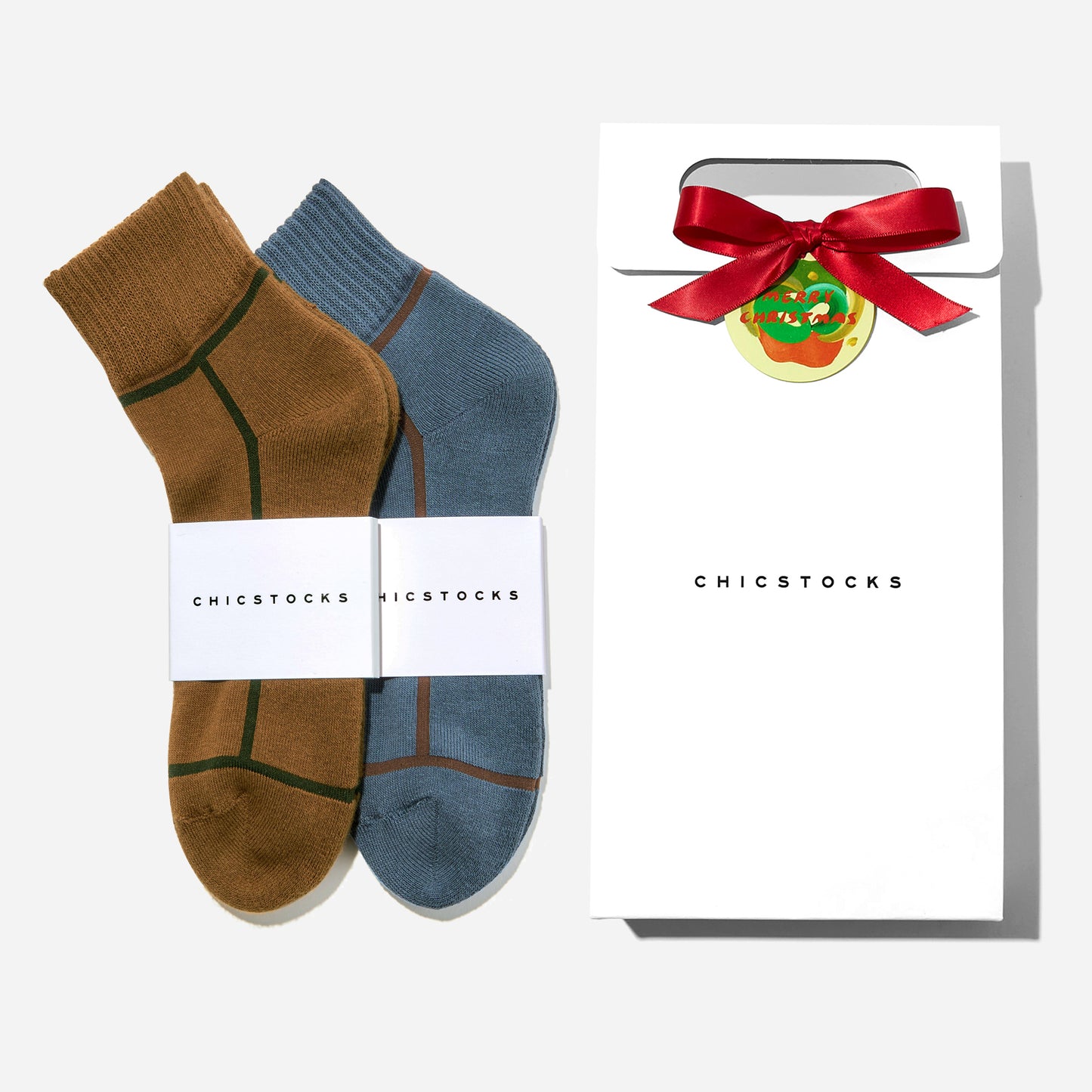 【クリスマス】  アンクルソックス  2足ギフトセット  全7色