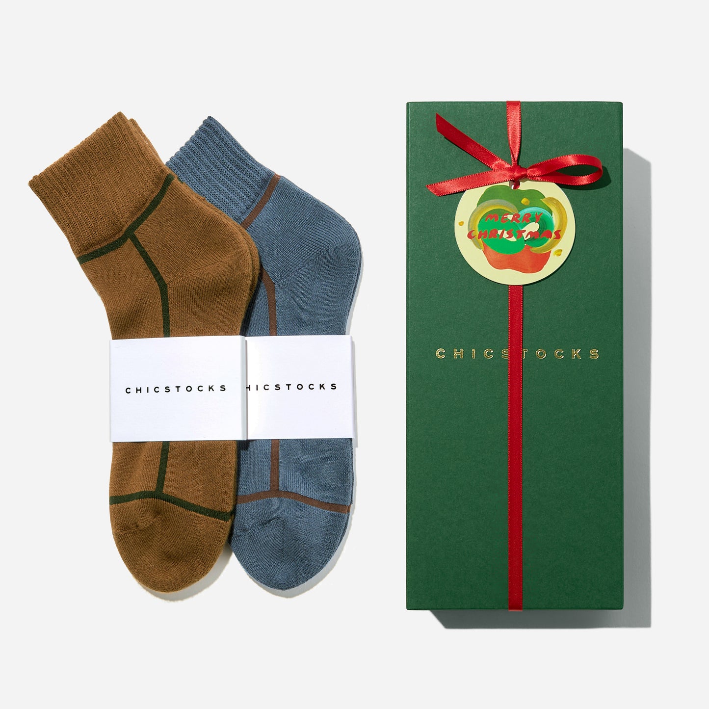 【クリスマス】  アンクルソックス  2足ギフトセット  全7色