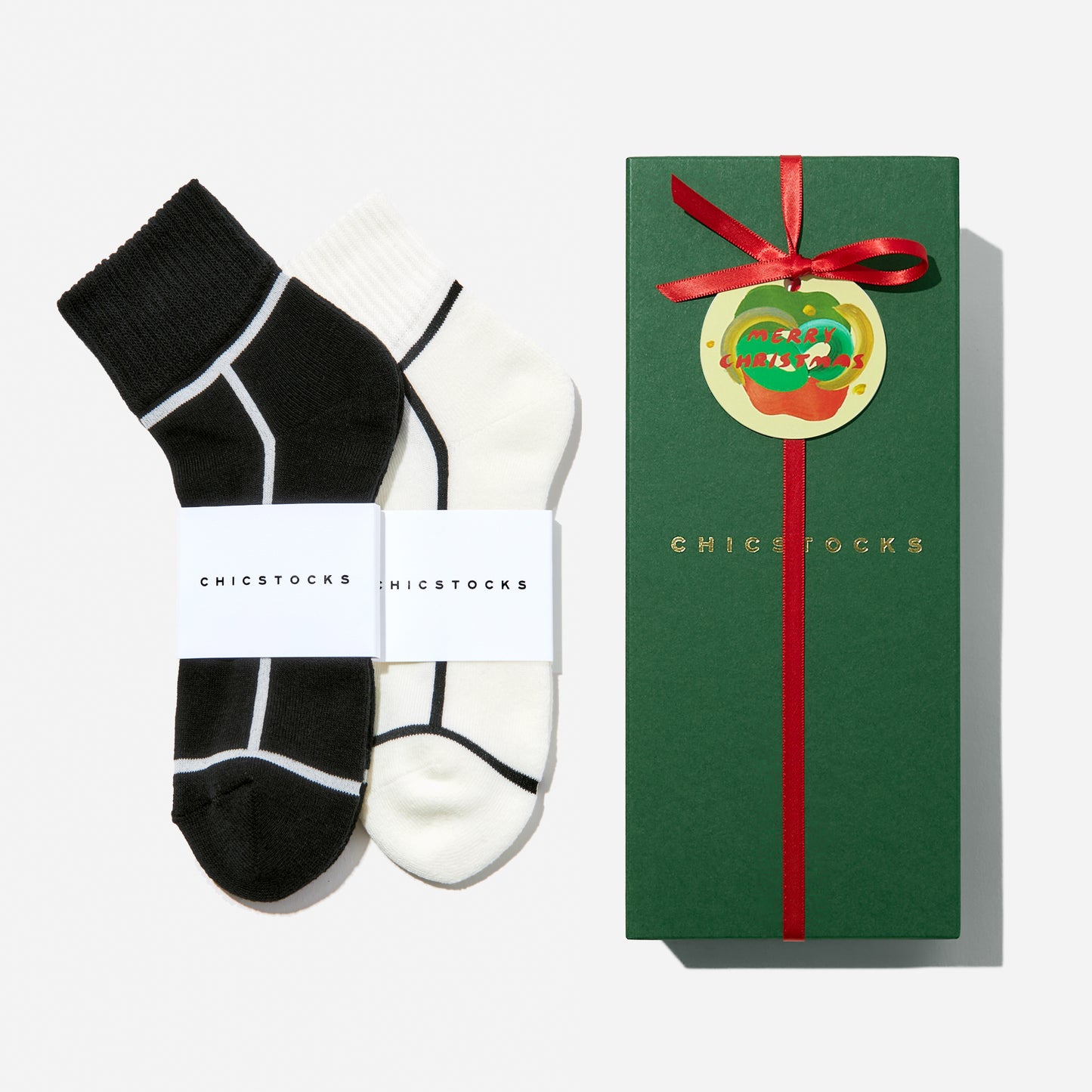 【クリスマス】  アンクルソックス  2足ギフトセット  全7色