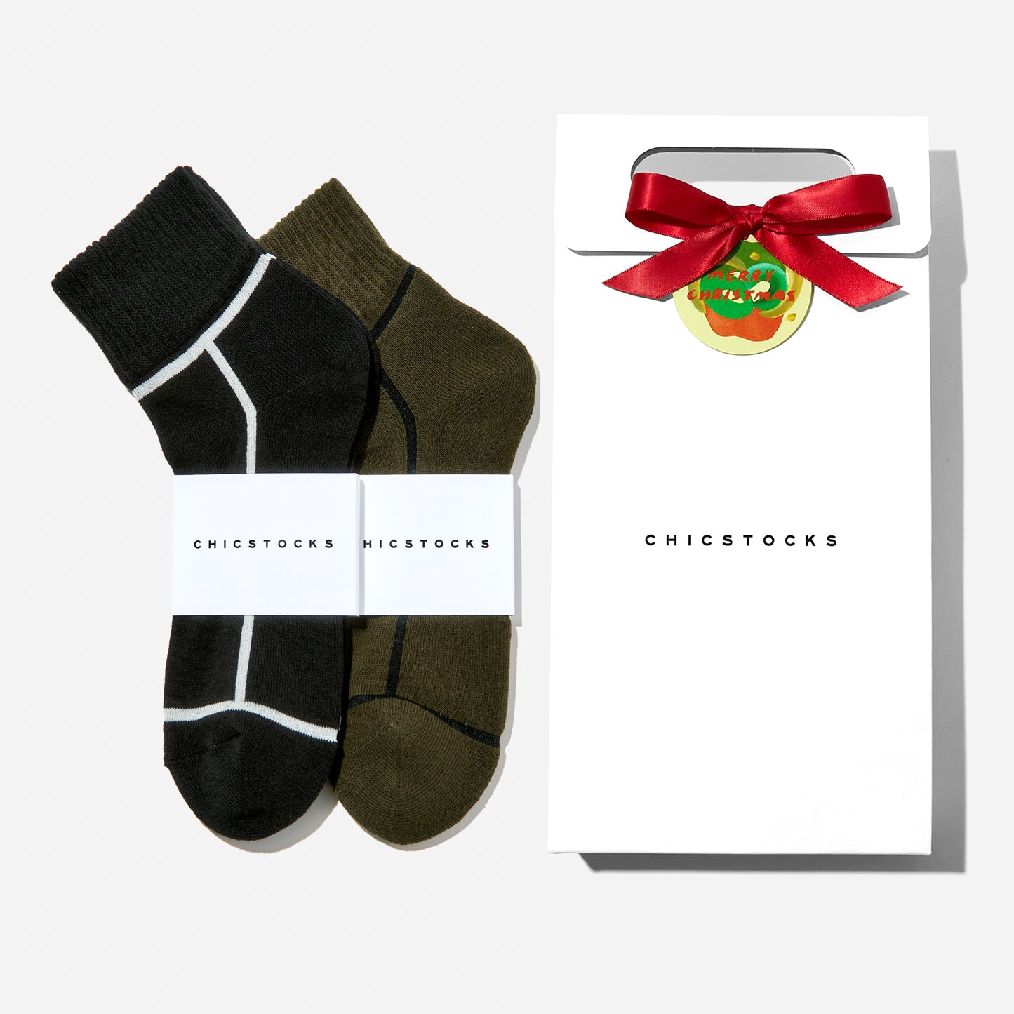 【クリスマス】  アンクルソックス  2足ギフトセット  全7色