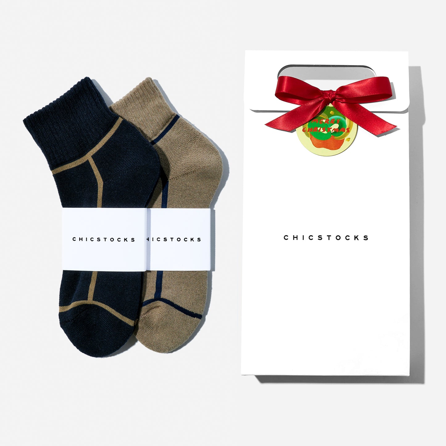 【クリスマス】  アンクルソックス  2足ギフトセット  全7色