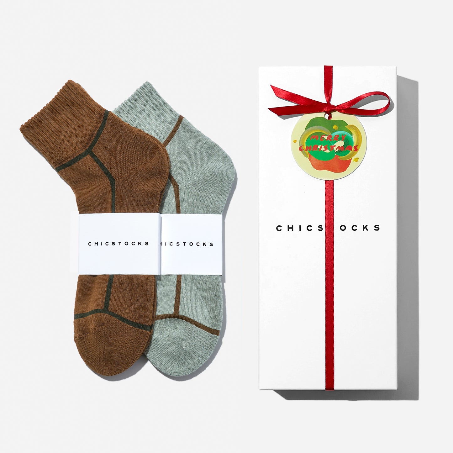 【クリスマス】  アンクルソックス  2足ギフトセット  全7色