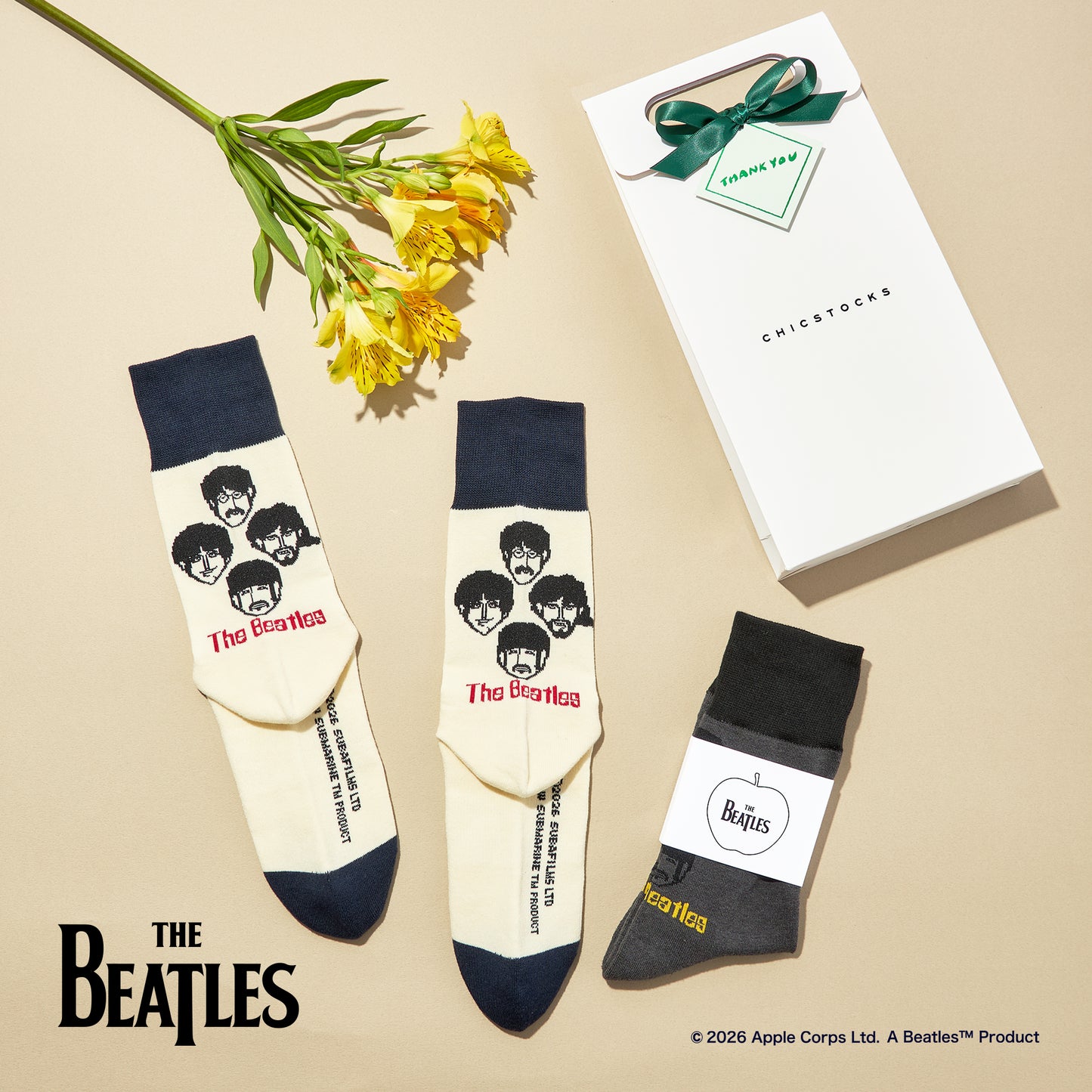 【父の日】  THE BEATLES  2足ギフトセット  全3色/24-26cm・26-28cm
